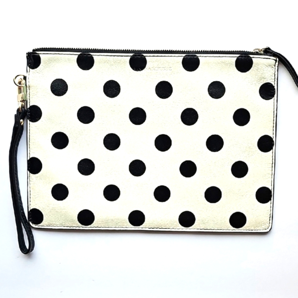 Banana Republic Leather Polka Dot Clutch Bag